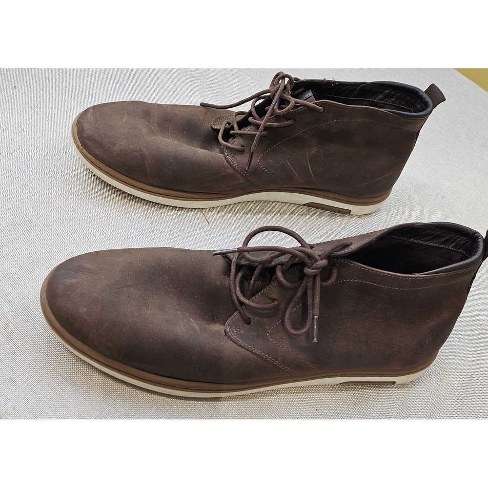 Section X Chukka Boots Mens 13 Brown Leather Lace Up Casual Brazil 733SX0019